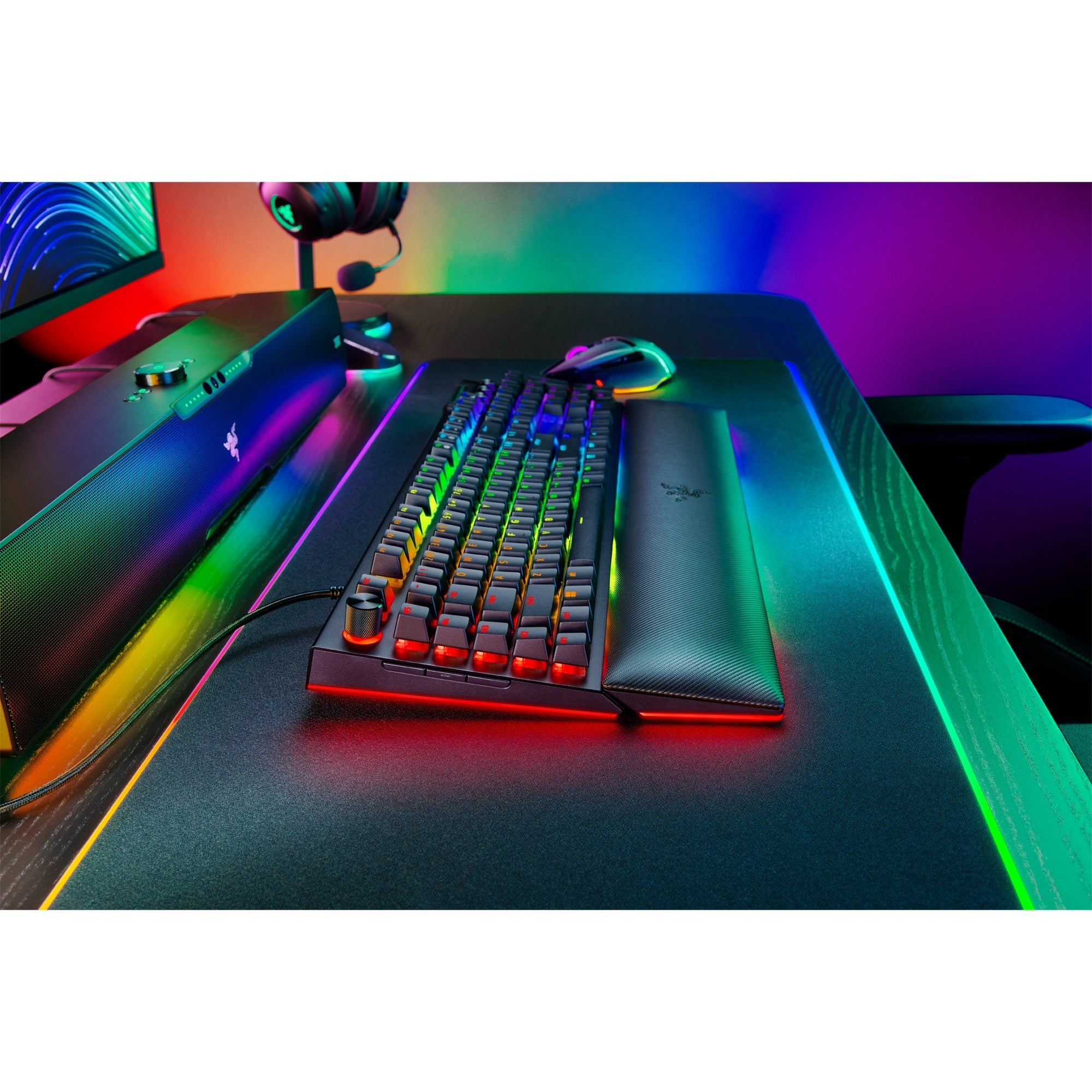 Razer blackwidow v4 pro, gaming toetsenbord (zwart, us lay-out, yellow, rgb leds, doubleshot abs)