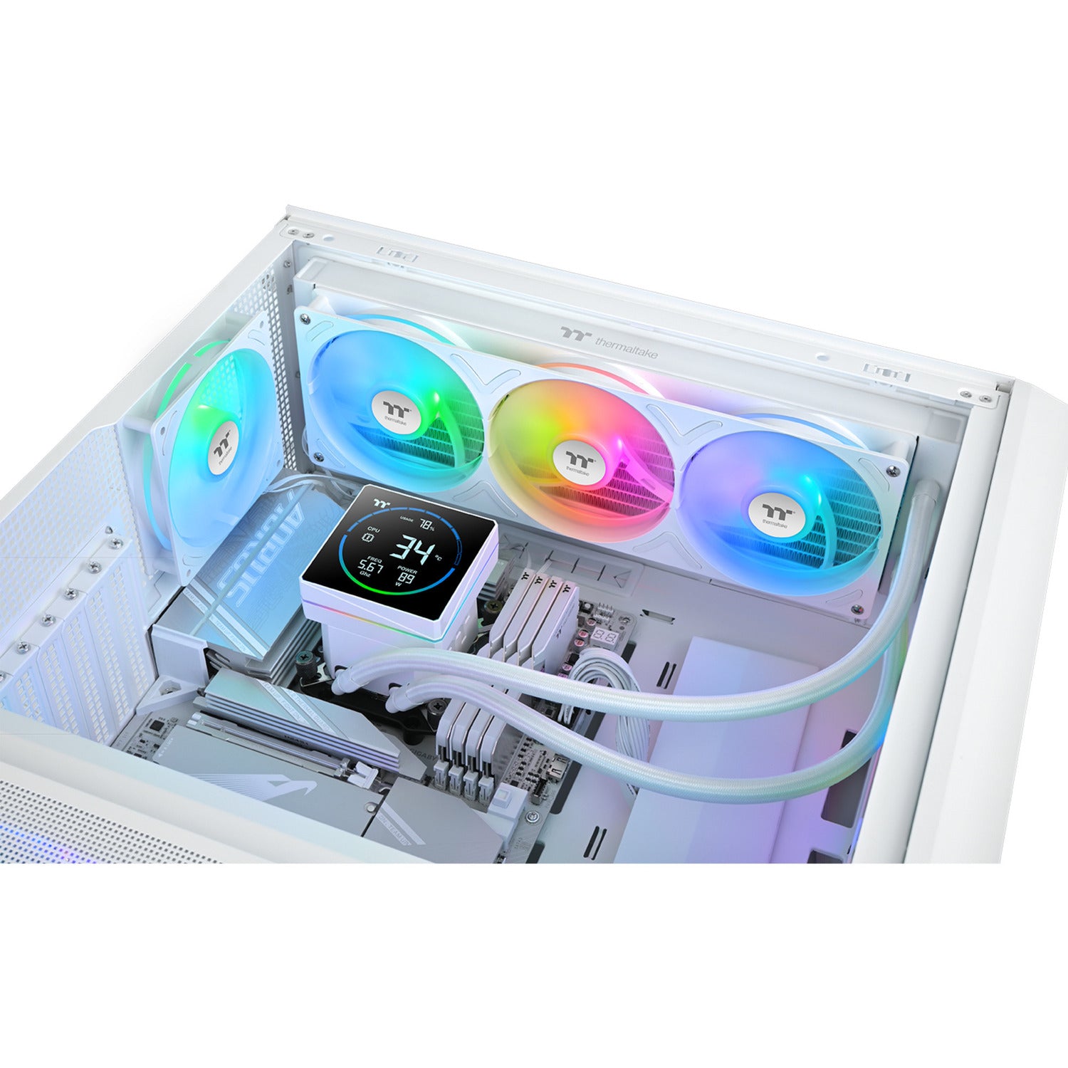 Thermaltake th360-s v3 argb sync aio liquid cooler - snow edition waterkoeling (wit)