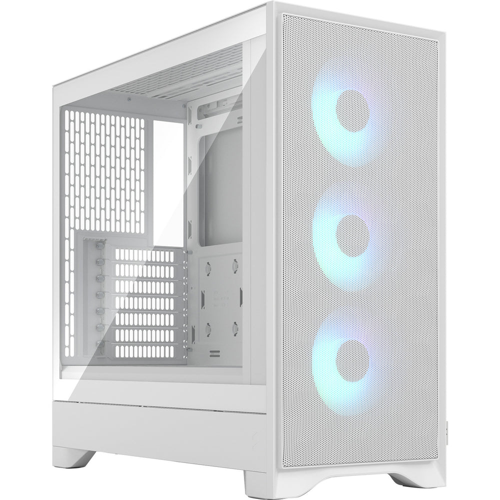 Fractal design pop 2 air rgb midi tower behuizing (wit | 1x usb-a | 1x usb-c | rgb | tempered glass)