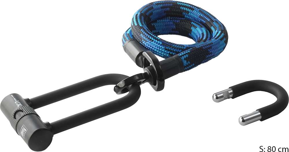 Texlock eyelet u x - u-lock incl. textile cable with steel core