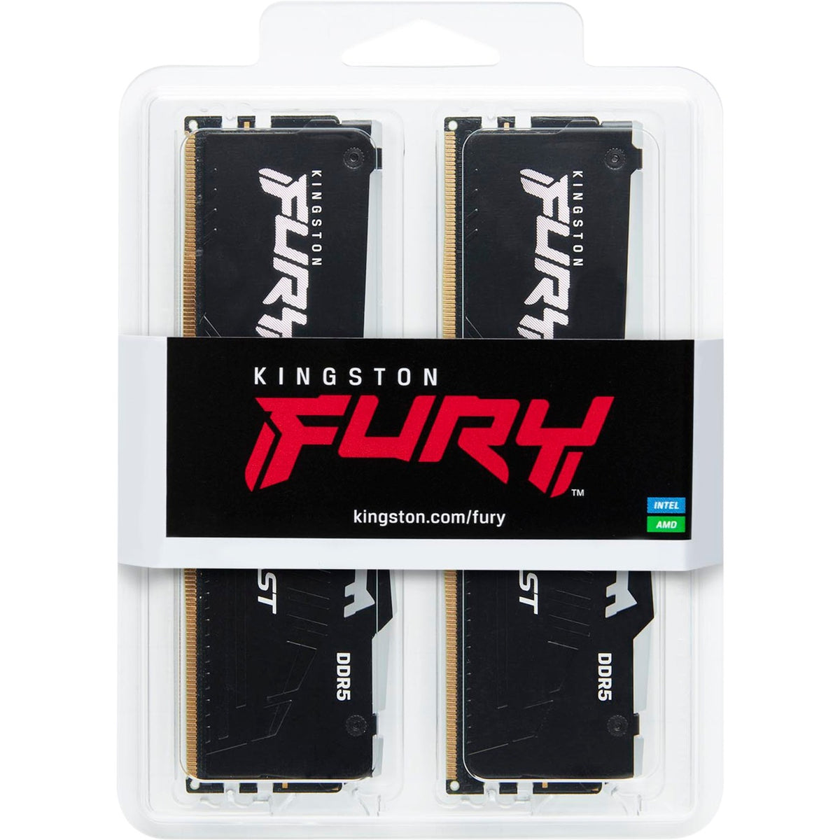 Kingston fury beast rgb 16 gb ddr5-6000 (2x 8 gb) werkgeheugen (zwart, kf560c30bbeak2-16, xmp 3.0, expo 1.1)