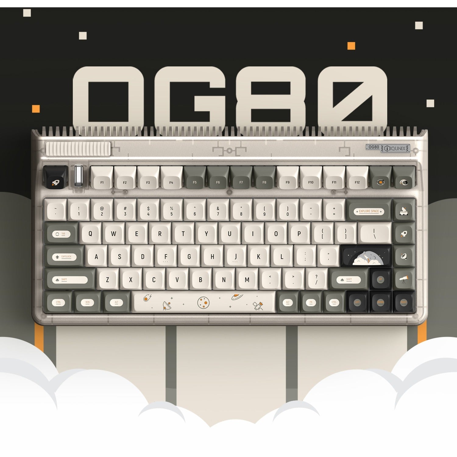Iqunix OG80 Hitchhiker Draadloos Mechanisch Toetsenbord