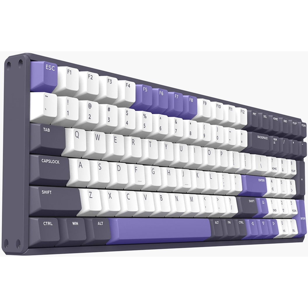 Iqunix f97 lavandin wireless mechanical keyboard, gaming toetsenbord (lavendel, us lay-out, cherry mx silent red, rgb leds, 96%, hot-swappable, pbt, 2.4ghz | bluetooth 5.1 | usb-c)
