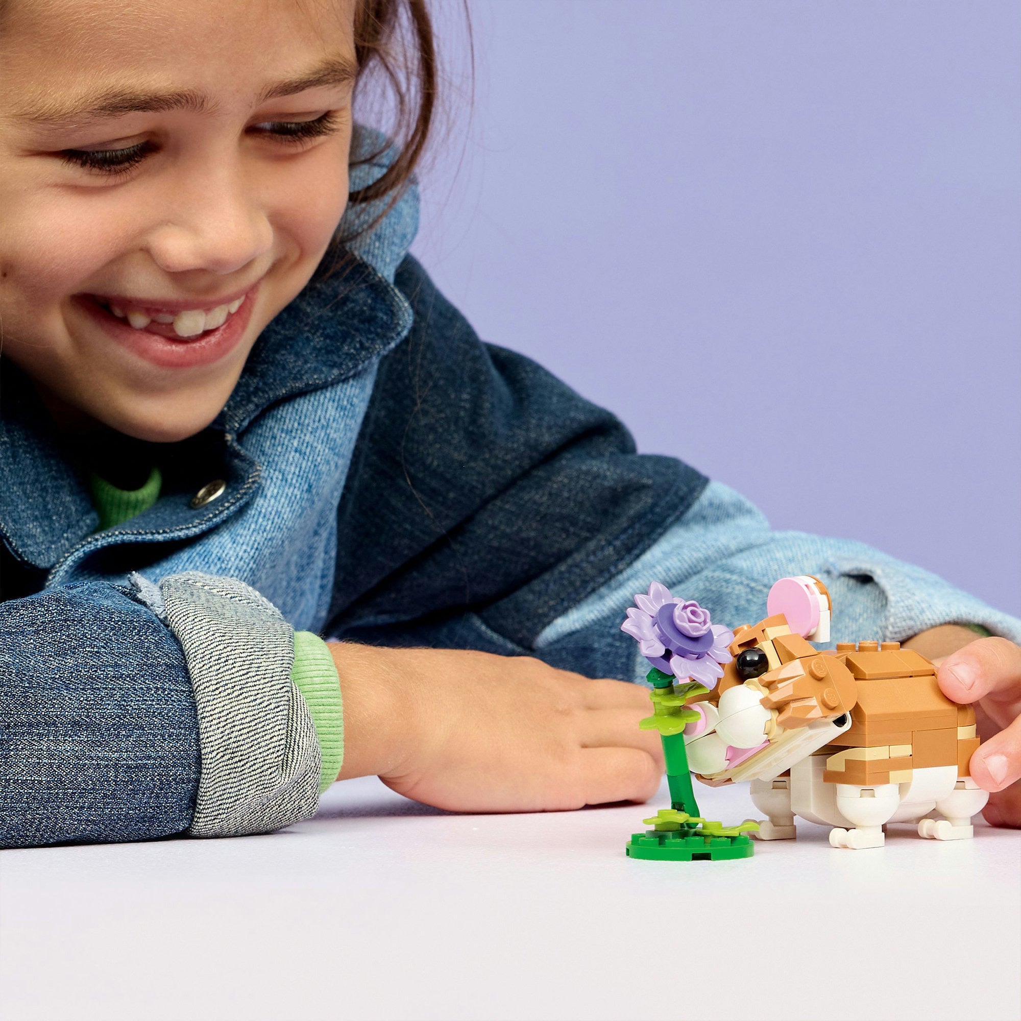 Lego creator 31376 schattige hamster met bloem