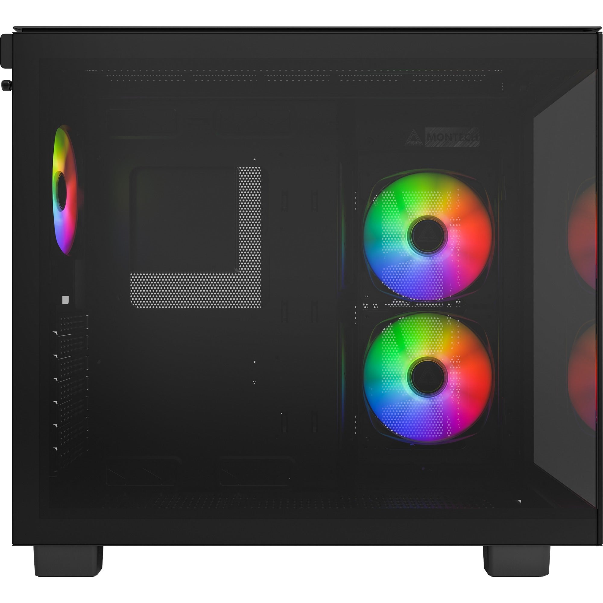 Montech king 65 pro midi tower behuizing (zwart | 2x usb-a | 1x usb-c | window)