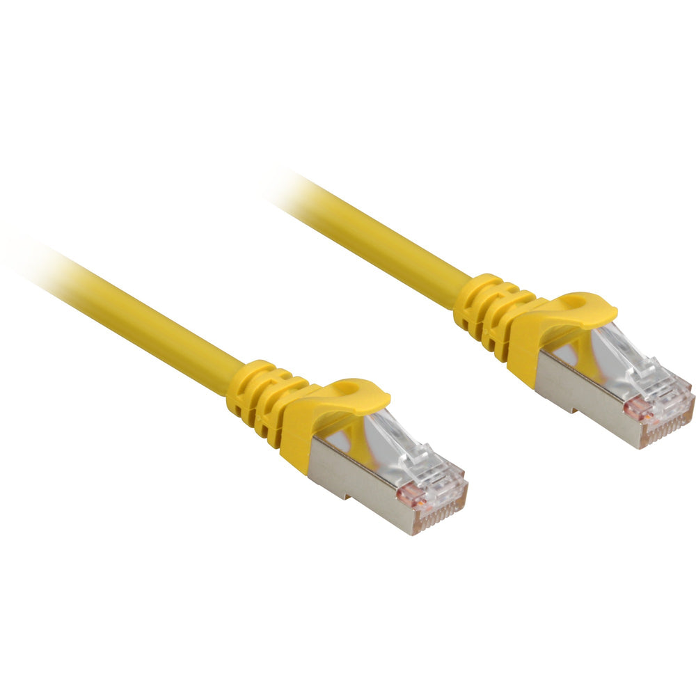 Sharkoon cat.6a netwerkkabel (geel, 1,5 meter, sftp, rj-45, halogeenvrij)