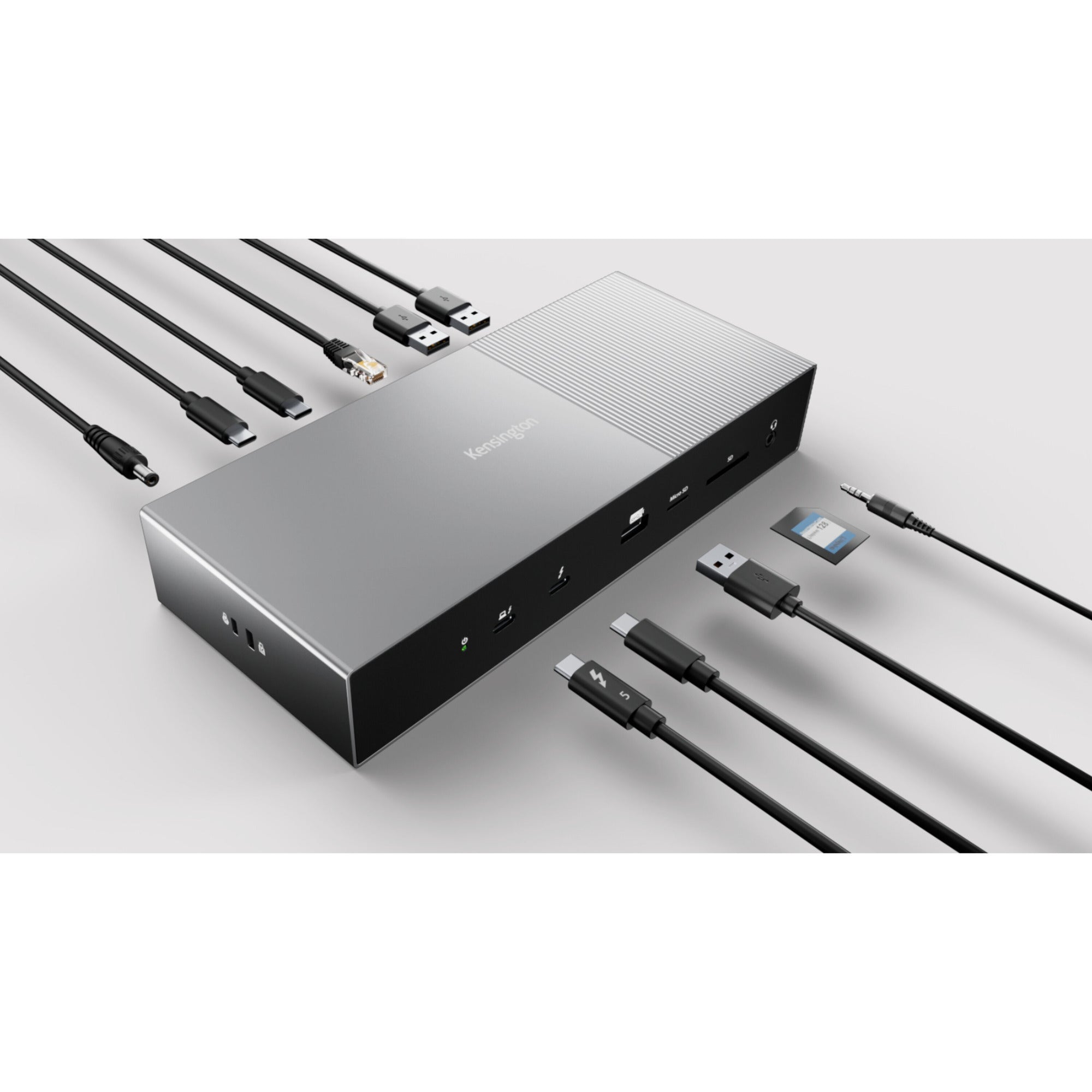 Kensington sd5000t5 eq thunderbolt 5 triple 4k-dockingstation (grijs, met 140 w stroomvoorziening)