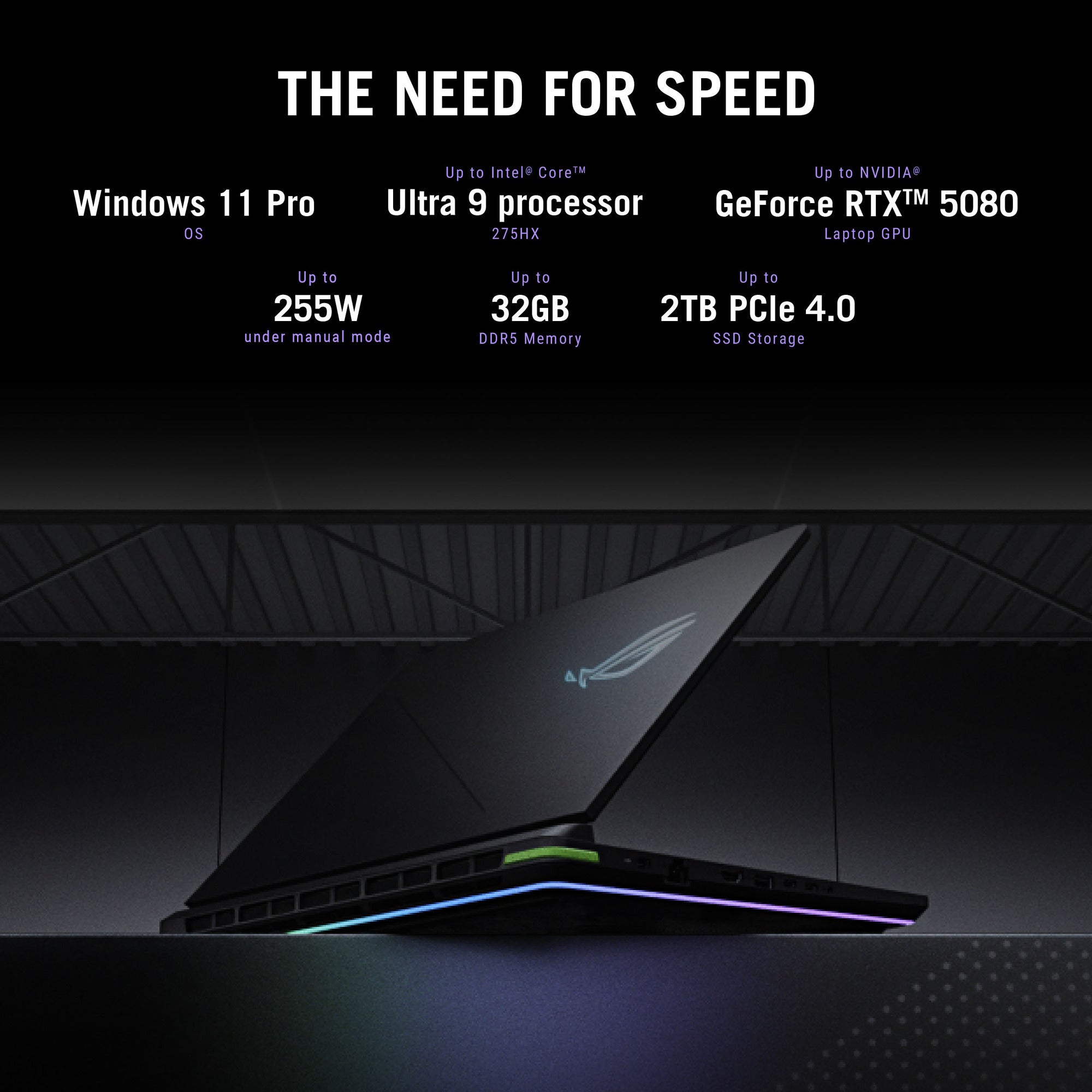 Asus rog strix g18 g815jpr-s9052w 18 gaming laptop (zwart grijs | i9-14900hx | rtx 5070 | 32 gb | 1 tb ssd)