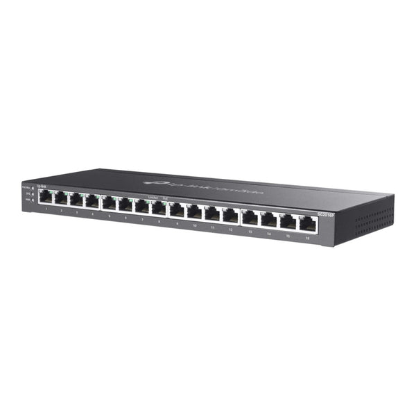 Tp-link omada sg2016p 16-poort gigabit smart switch (zwart, 8x poe+)