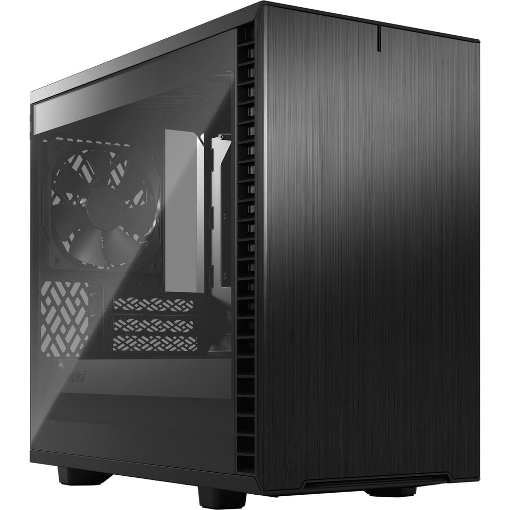Fractal design define 7 nano black tg light tint midi tower behuizing (zwart | 4x usb-a | 1x usb-c | window)