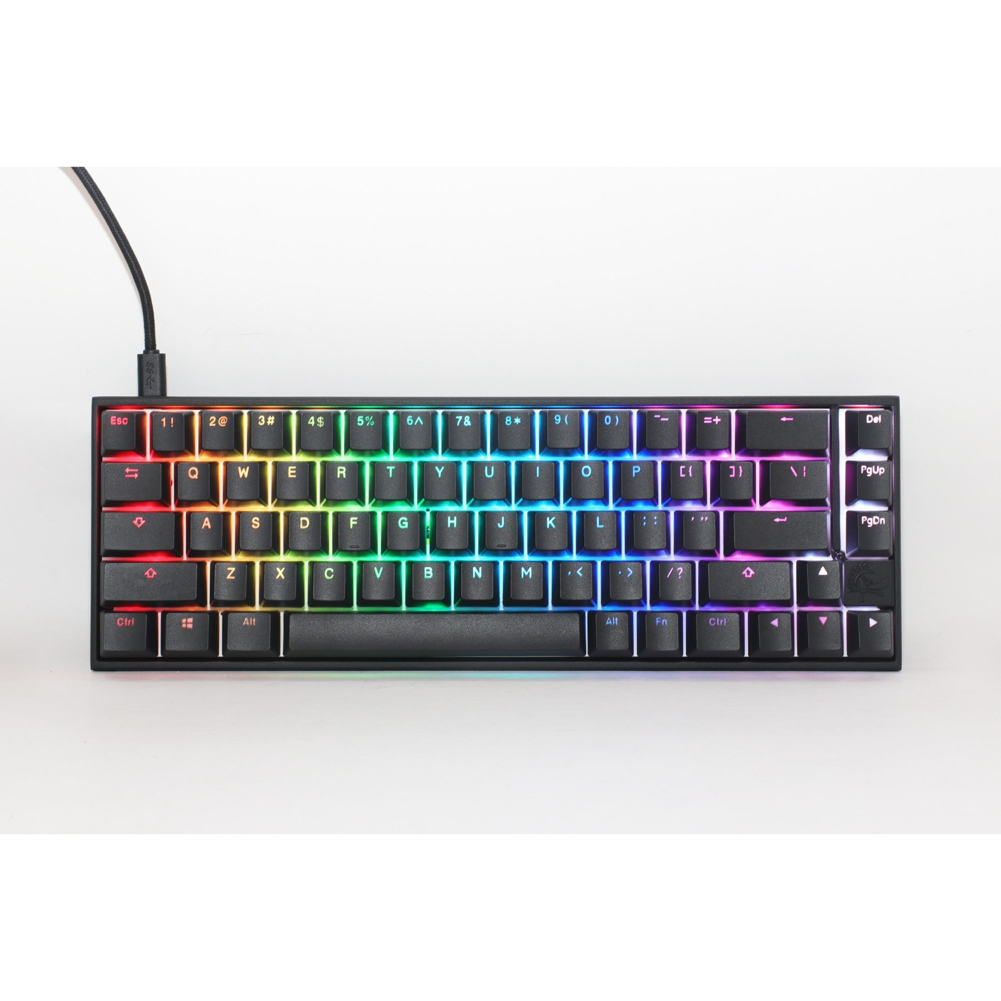 Ducky mecha pro sf rgb mechanisch toetsenbord (zwart, us lay-out (qwerty), cherry mx speed silver, 65%, rgb leds, pbt double-shot)