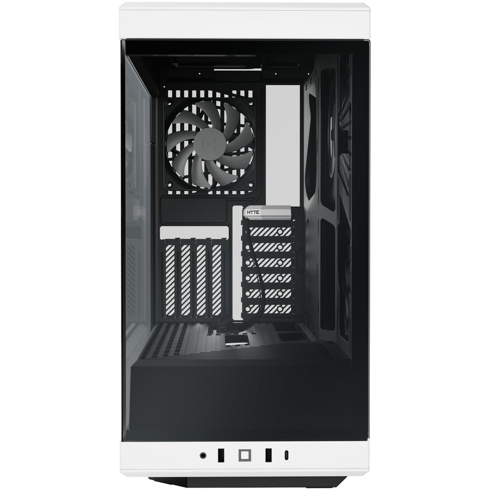 Hyte y40 midi tower behuizing (wit zwart | 2x usb-a | 1x usb-c | tempered glass)