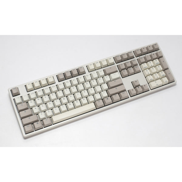Ducky origin vintage, toetsenbord (grijs, us lay-out, cherry mx blue, hot swap, pbt double-shot keycaps)