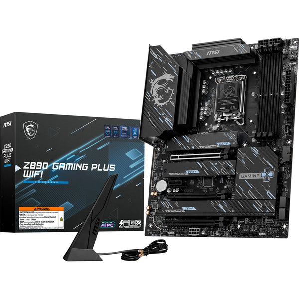 Msi z890 gaming plus wifi socket 1851 moederbord (zwart, raid, 5gb-lan, wlan, bt, sound, atx)
