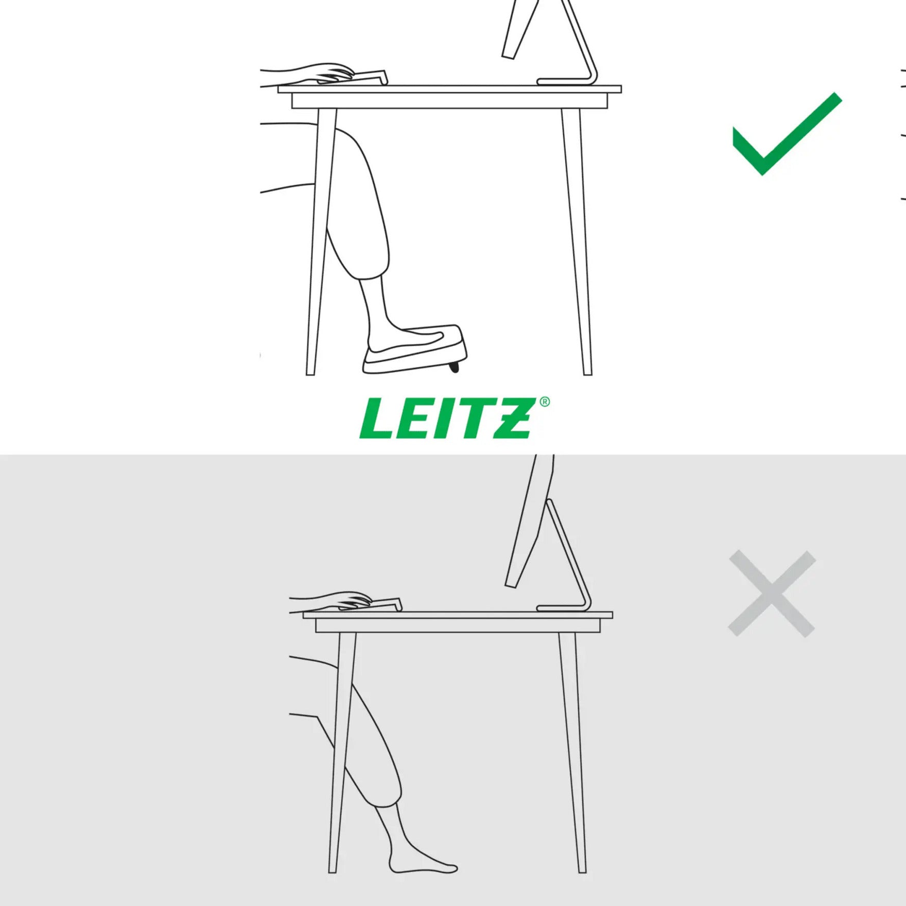 Leitz ergo verstelbare bureau voetensteun (zwart)