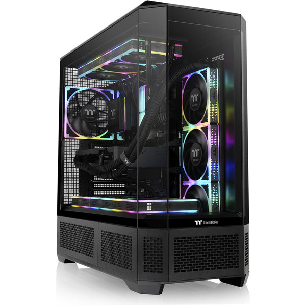 Thermaltake view 600 tg big tower behuizing (zwart | 2x usb-a | 1x usb-c | tempered glass)