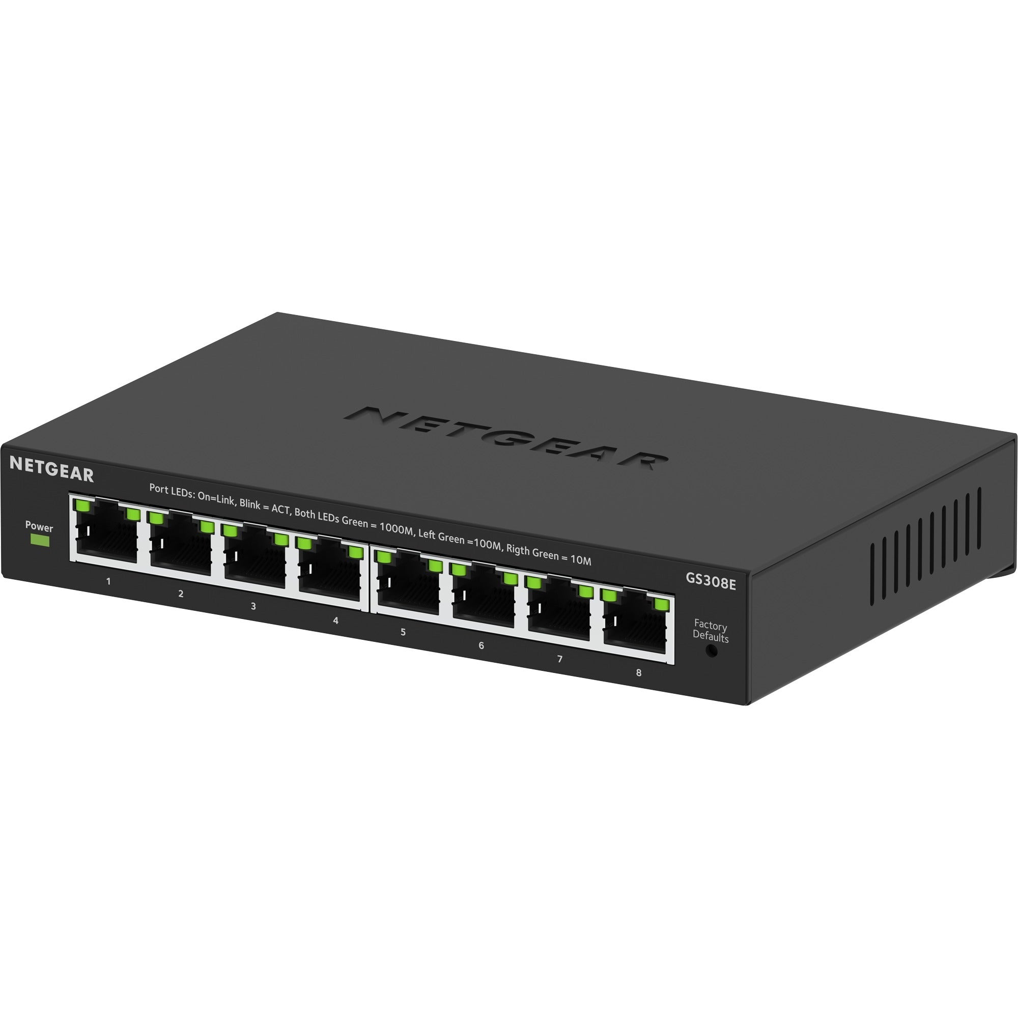 Netgear 8-poorts gigabit ethernet plus-switch (gs308ev4) (zwart)