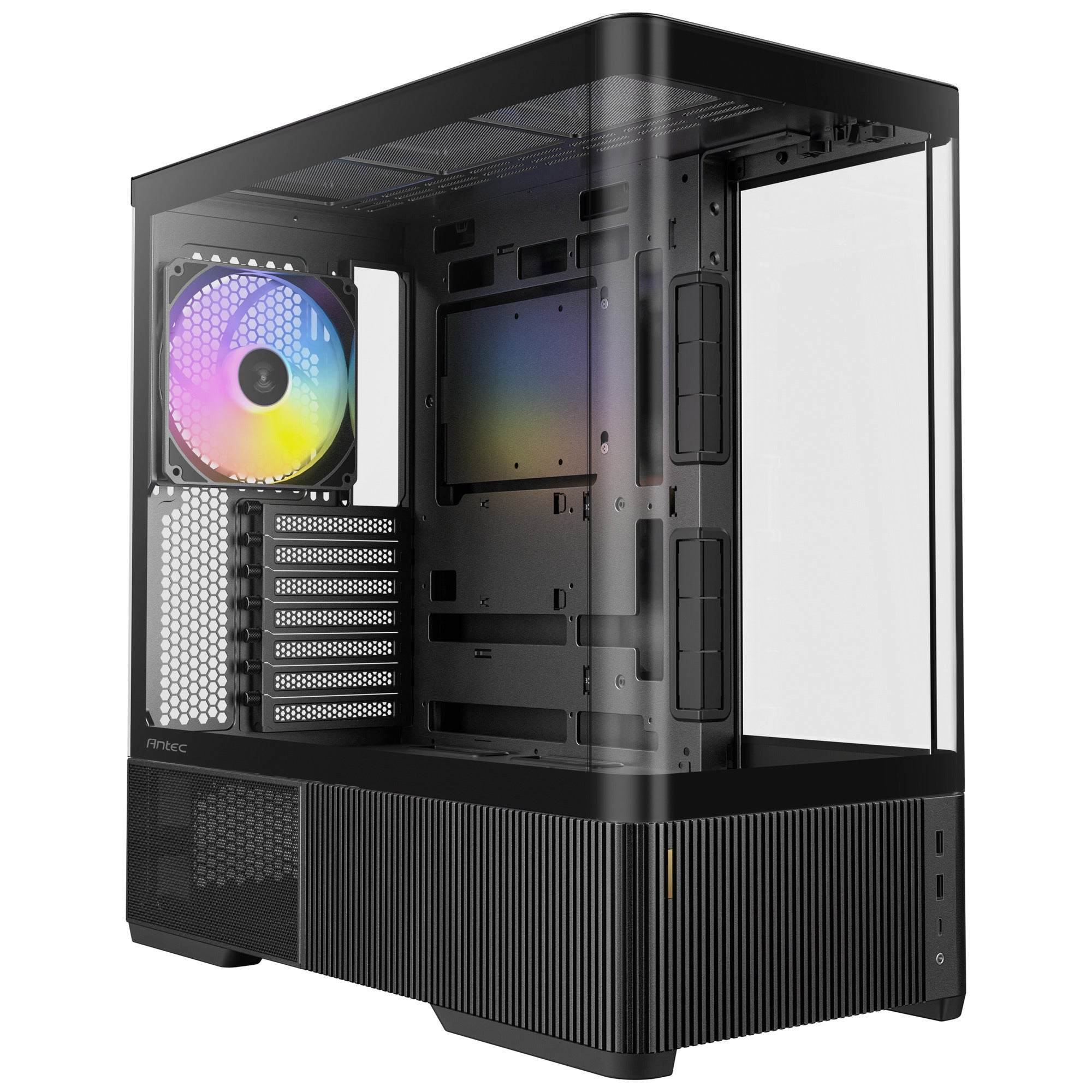 Antec c6 curve argb midi tower behuizing (zwart | 2x usb-a | 1x usb-c | tempered glass)
