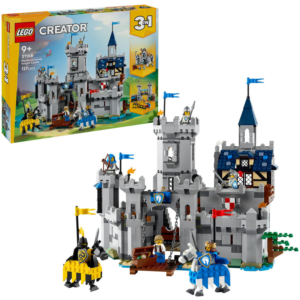 Lego ® creator 3in1 middeleeuws kasteel met ridders te paard - 31168