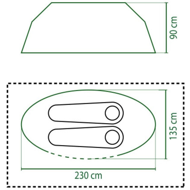 Coleman galiano 2 tent (blauw lichtgrijs)