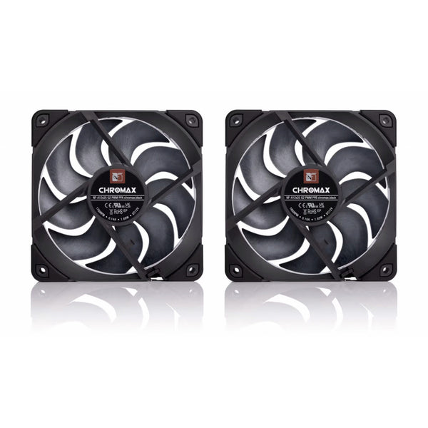 Noctua nf-a12x25 g2 pwm sx2-pp chromax.black case fans (zwart, 2 stuks, 120 x 120 x 25 mm)