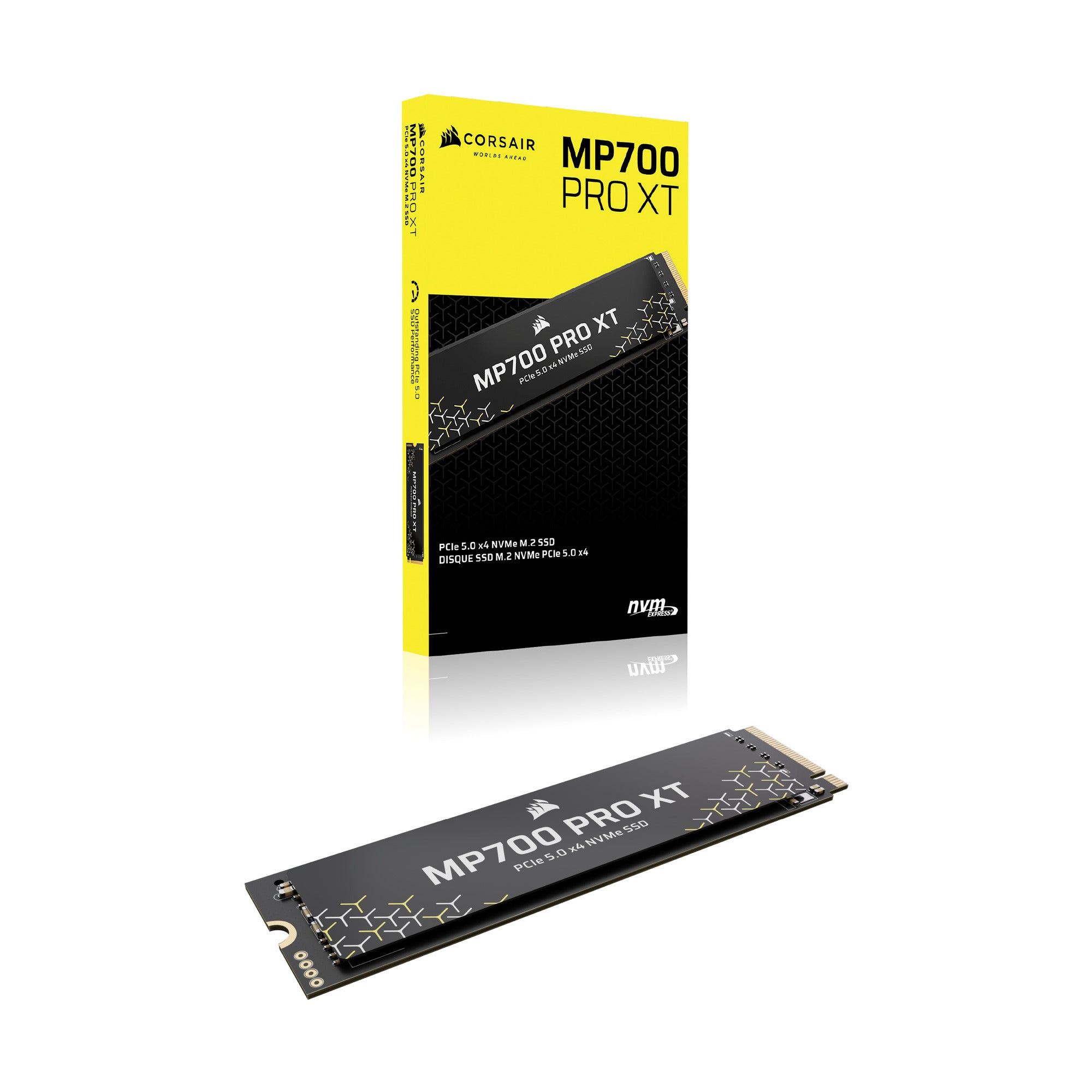Corsair mp700 pro xt 2 tb ssd (zwart, pcie gen5 x4 nvme 2.0, m.2 2280, 3d tlc nand)