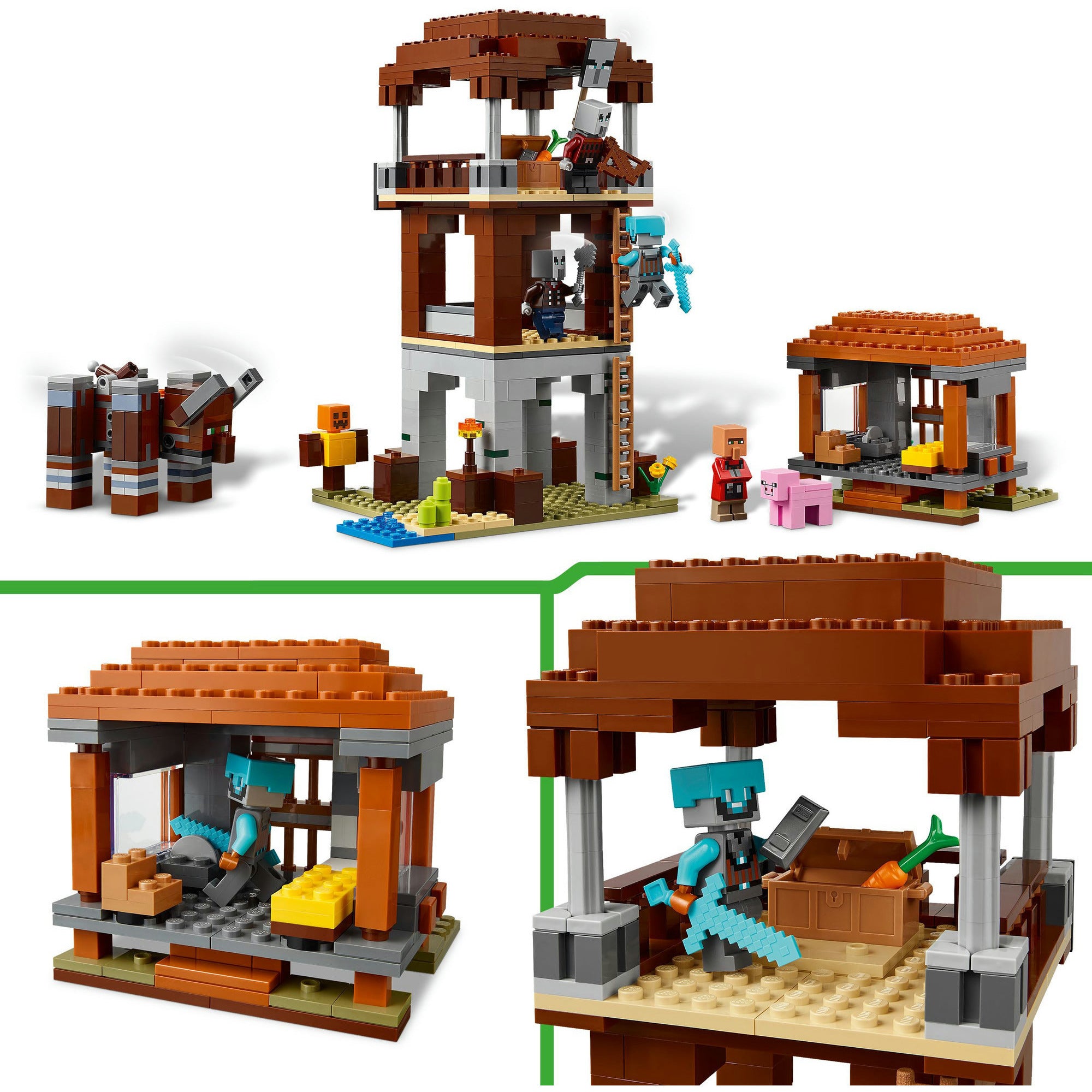 Lego minecraft de plunderaar buitenpost en verwoester bouwpakket - 21278
