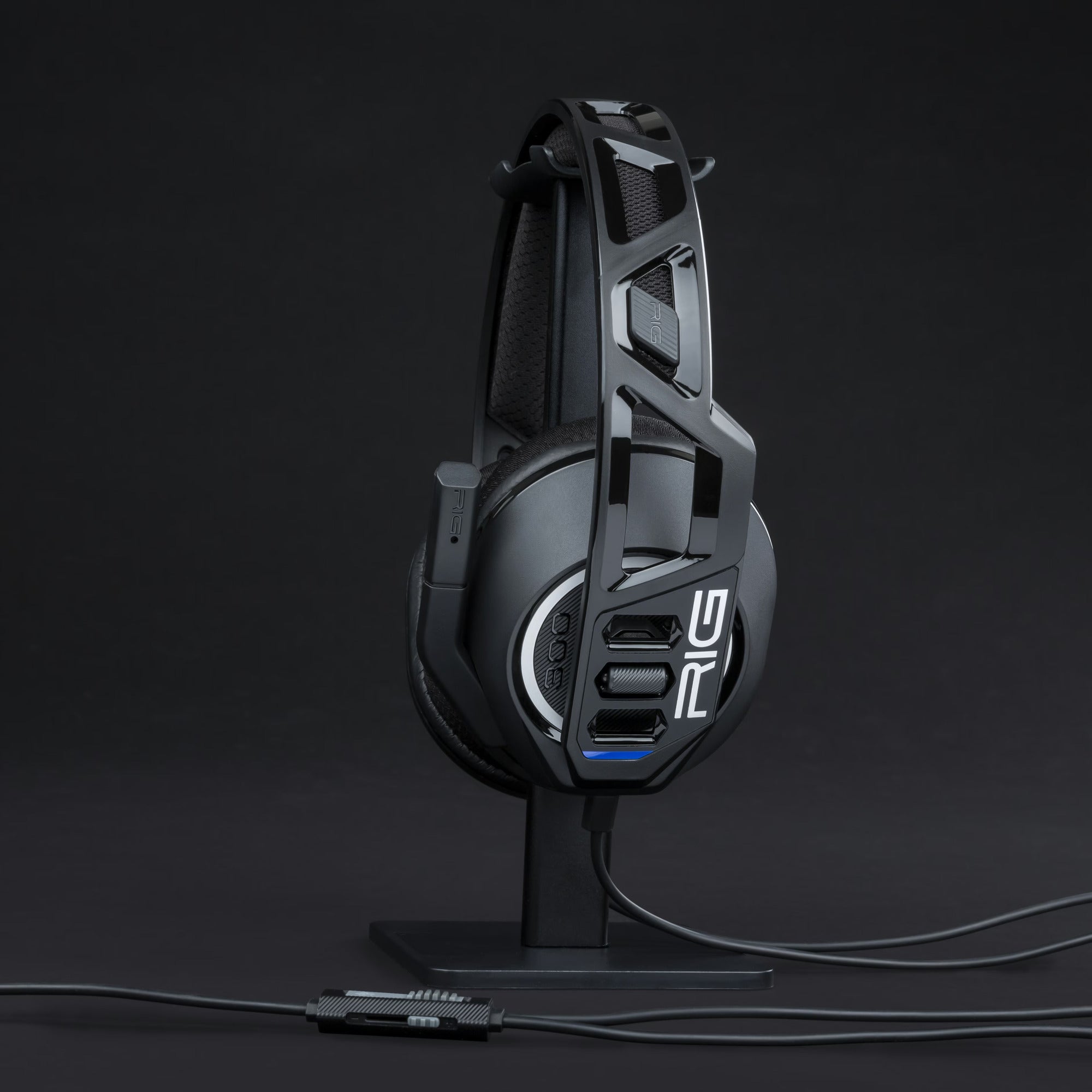 Nacon rig 300 pro hs over-ear gaming headset (zwart, playstation 4, playstation 5, xbox, nintendo switch, pc)