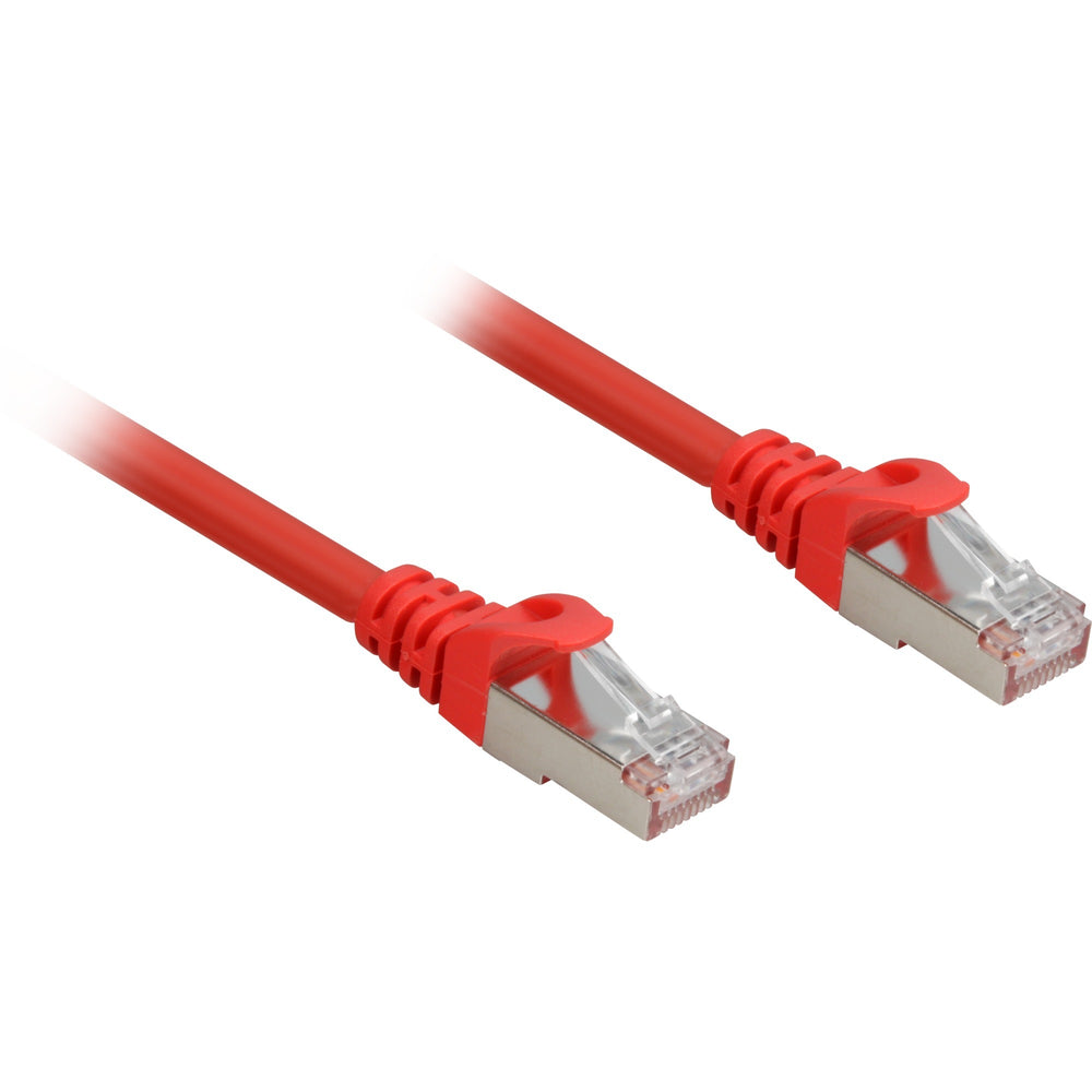 Sharkoon cat.6a netwerkkabel (rood, 0,5 meter, sftp, rj-45, halogeenvrij)