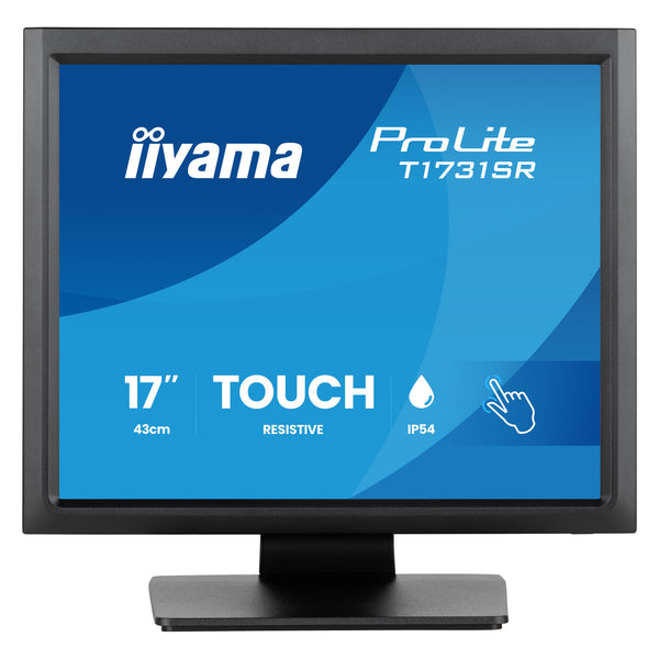 Iiyama prolite t1731sr-b2s 17 touchscreen monitor (zwart, 1x displayport, 1x hdmi, 1x vga)