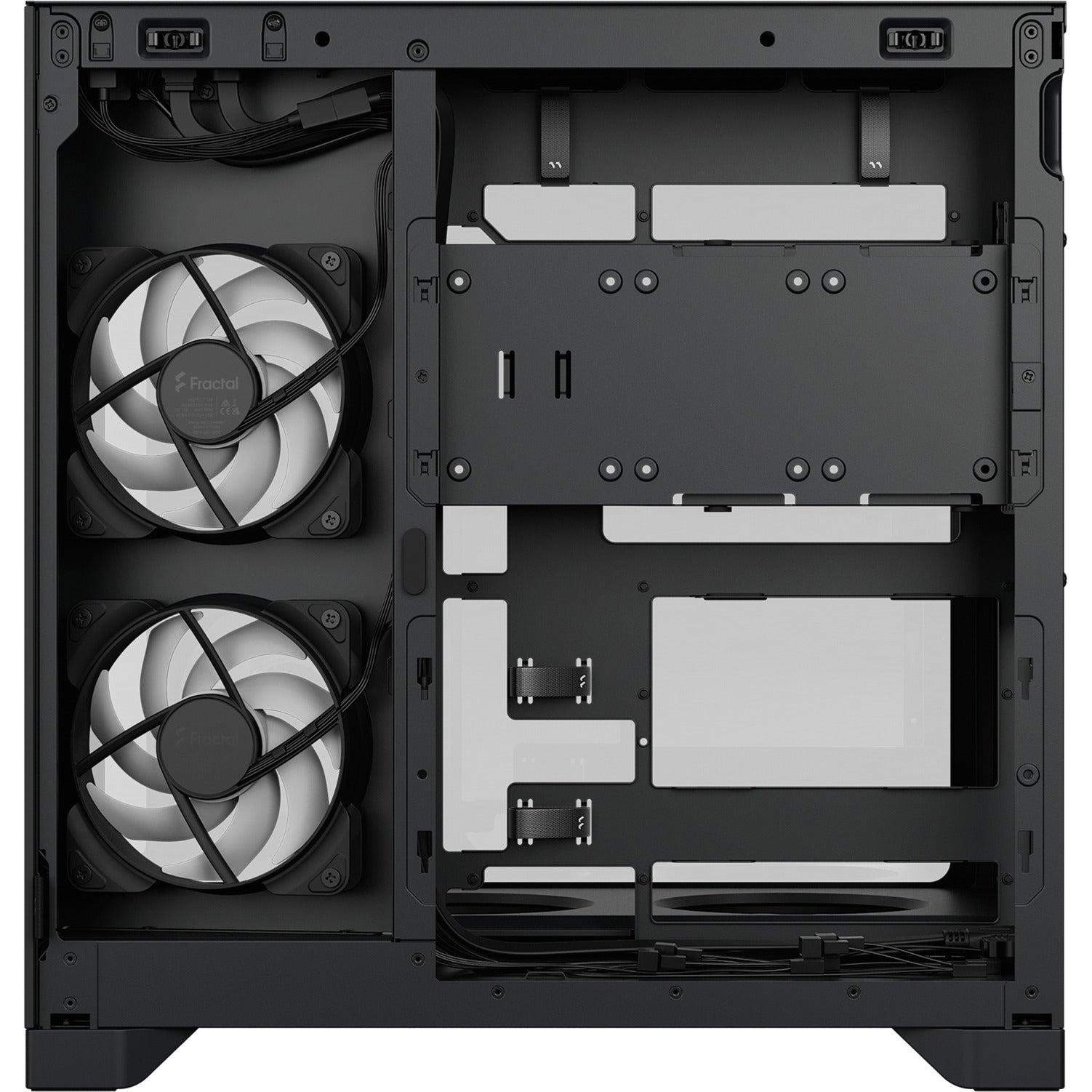 Fractal design pop 2 vision rgb midi tower behuizing (zwart | 1x usb-a | 1x usb-c | rgb | tempered glass)