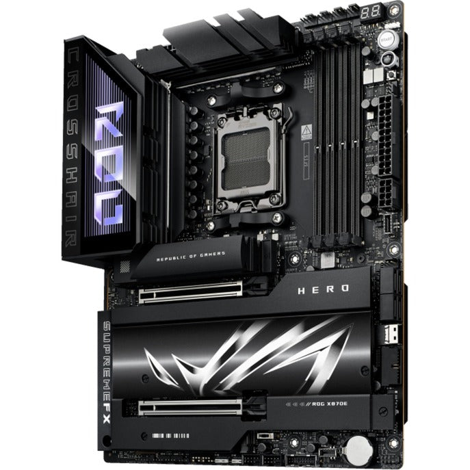 Asus rog crosshair x870e hero socket am5 moederbord (raid, 5gb-lan, 2,5gb-lan, wi-fi 7, bt, sound, atx)