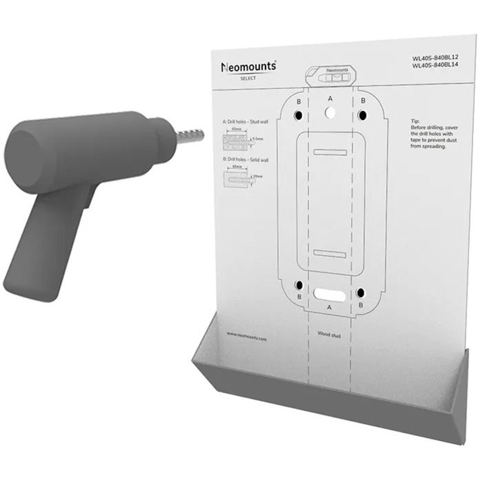 Neomounts wl40s-840bl14 select tv wandsteun standaard (zwart)