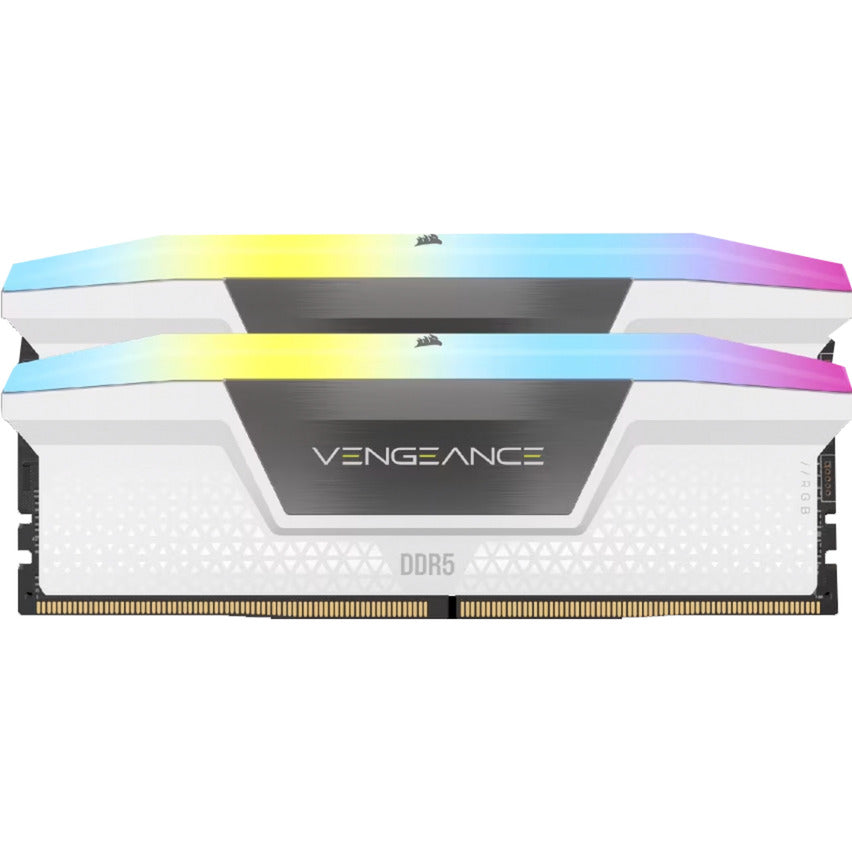 Corsair 32 gb ddr5-6000 (2x 16 gb) kit werkgeheugen (wit, cmh32gx5m2e6000z36w, vengeance rgb, xmp)
