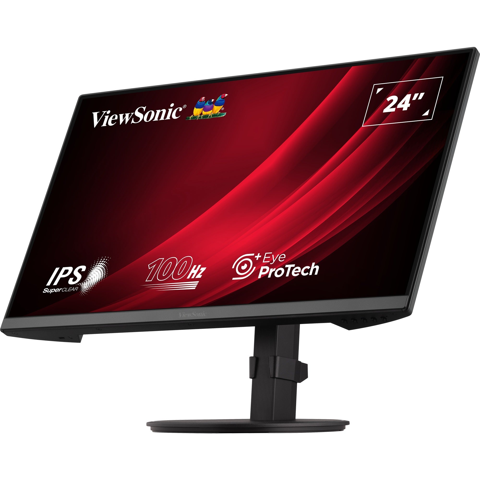 Viewsonic vg2408a 24 monitor (zwart, 1x hdmi, 1x displayport, usb-c, usb-a, sound, 100 hz)