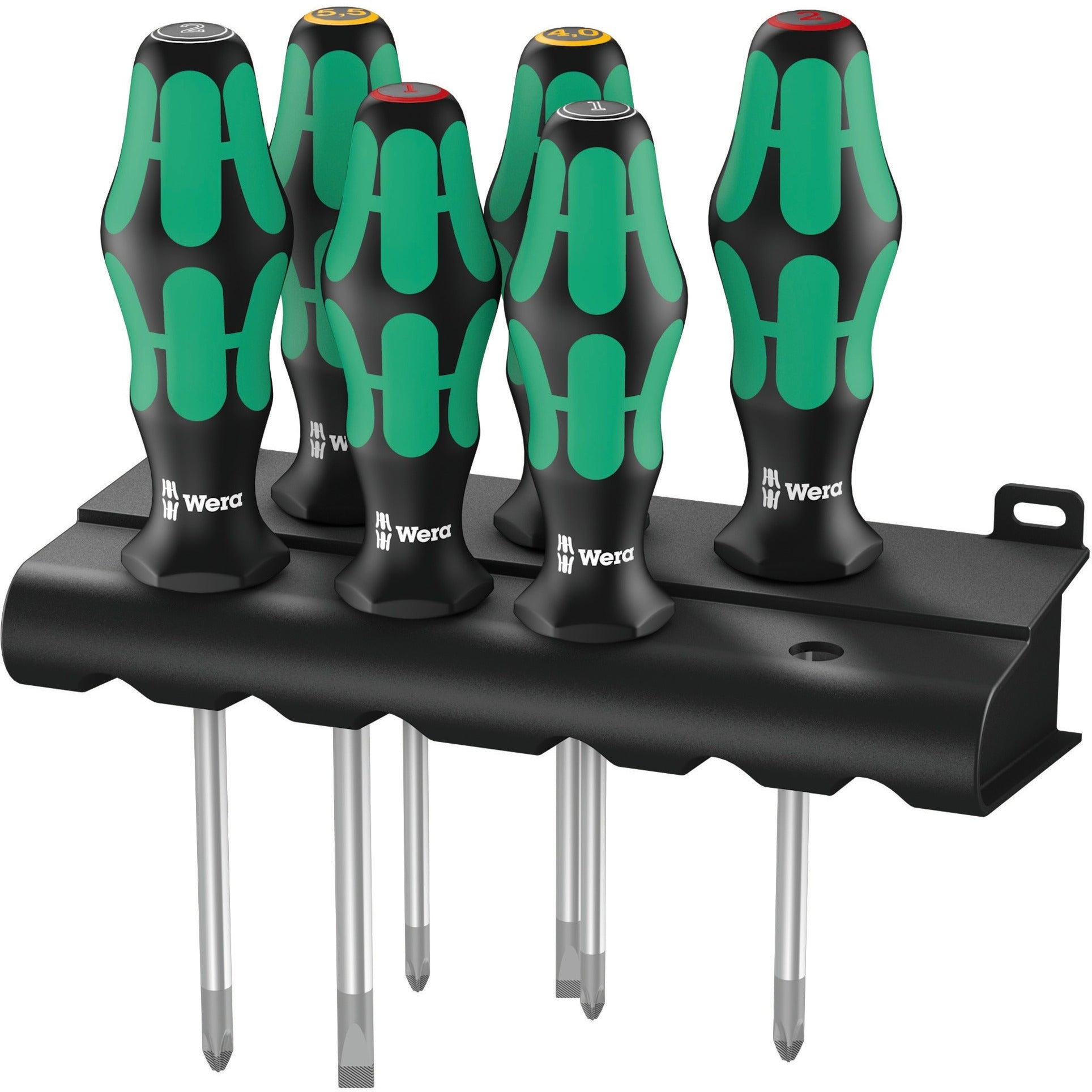 Wera 335 350 355 3 schraubendrehersatz schroevendraaier (zwart groen, 6-delig)