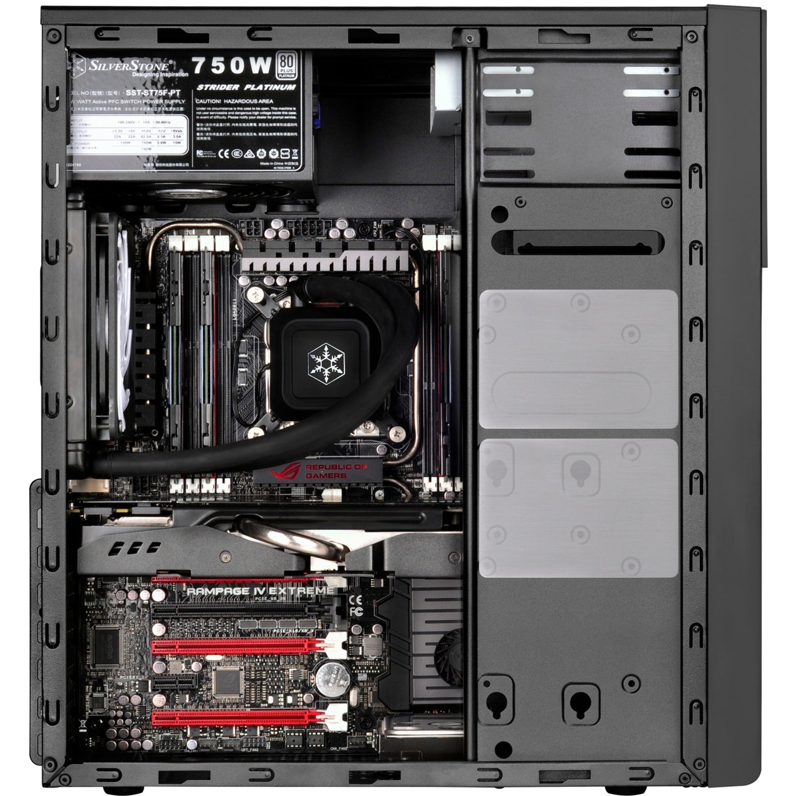 Silverstone sst-ps13b midi tower behuizing (zwart | 2x usb-a)