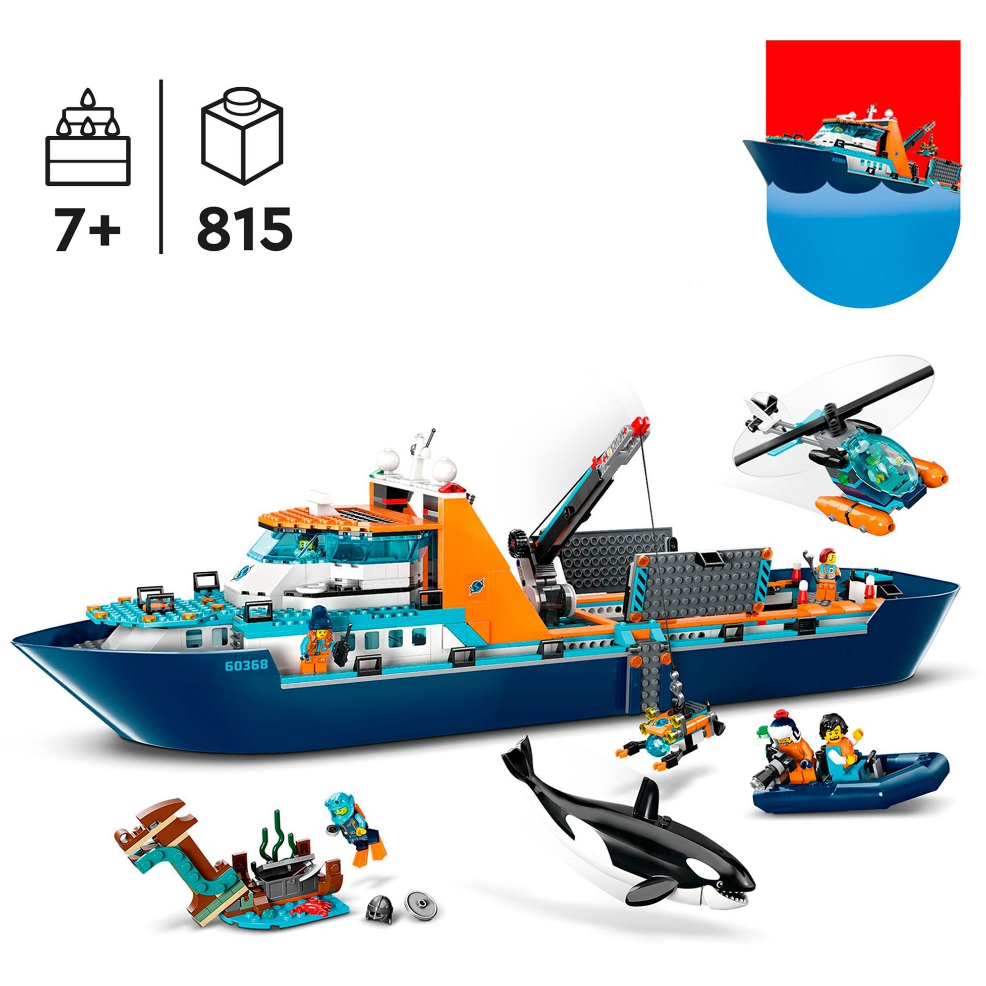 Lego city 60368 zwembadonderzoeksschip