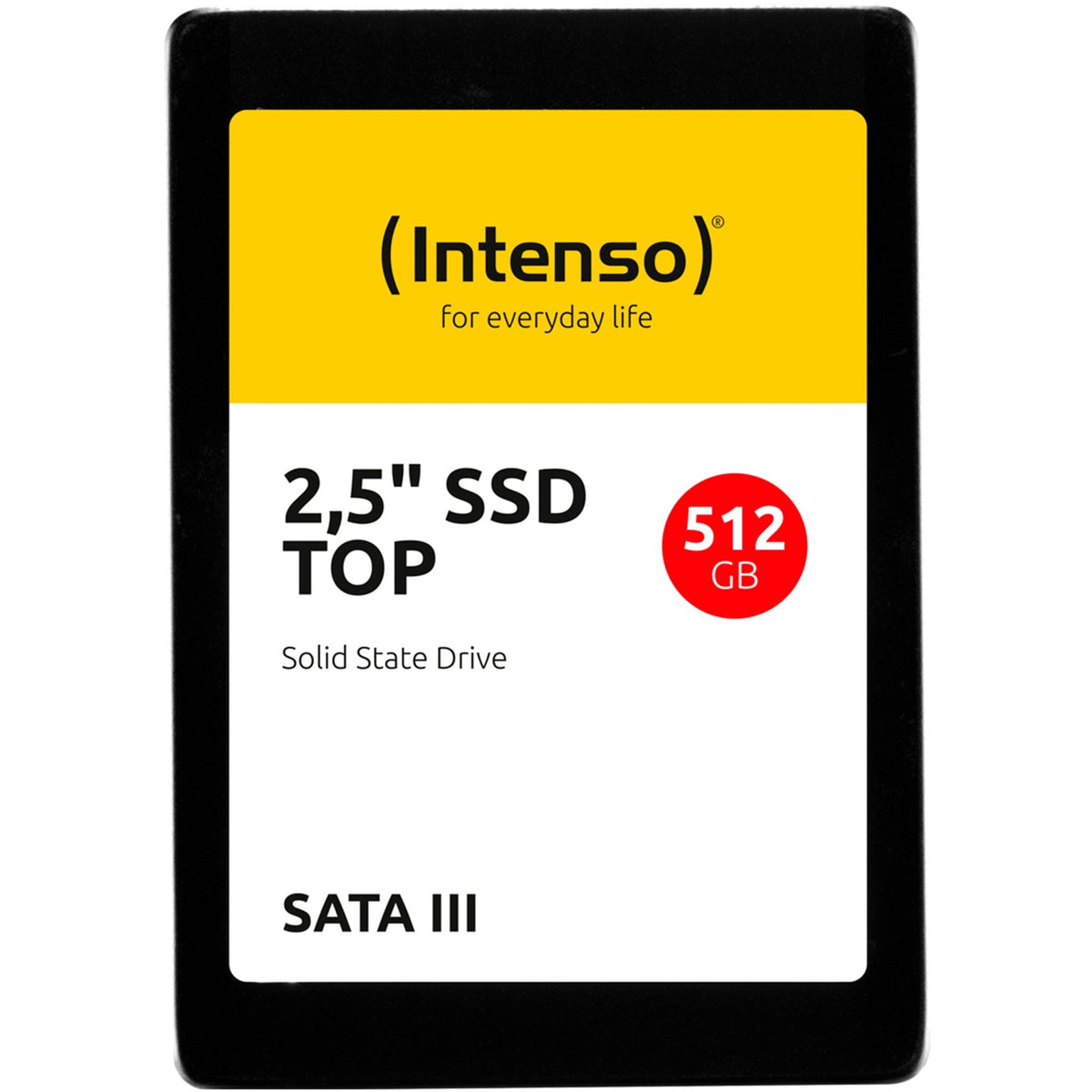 Intenso top performance, 512 gb ssd (zwart, 3812450, sata 600, bulk)