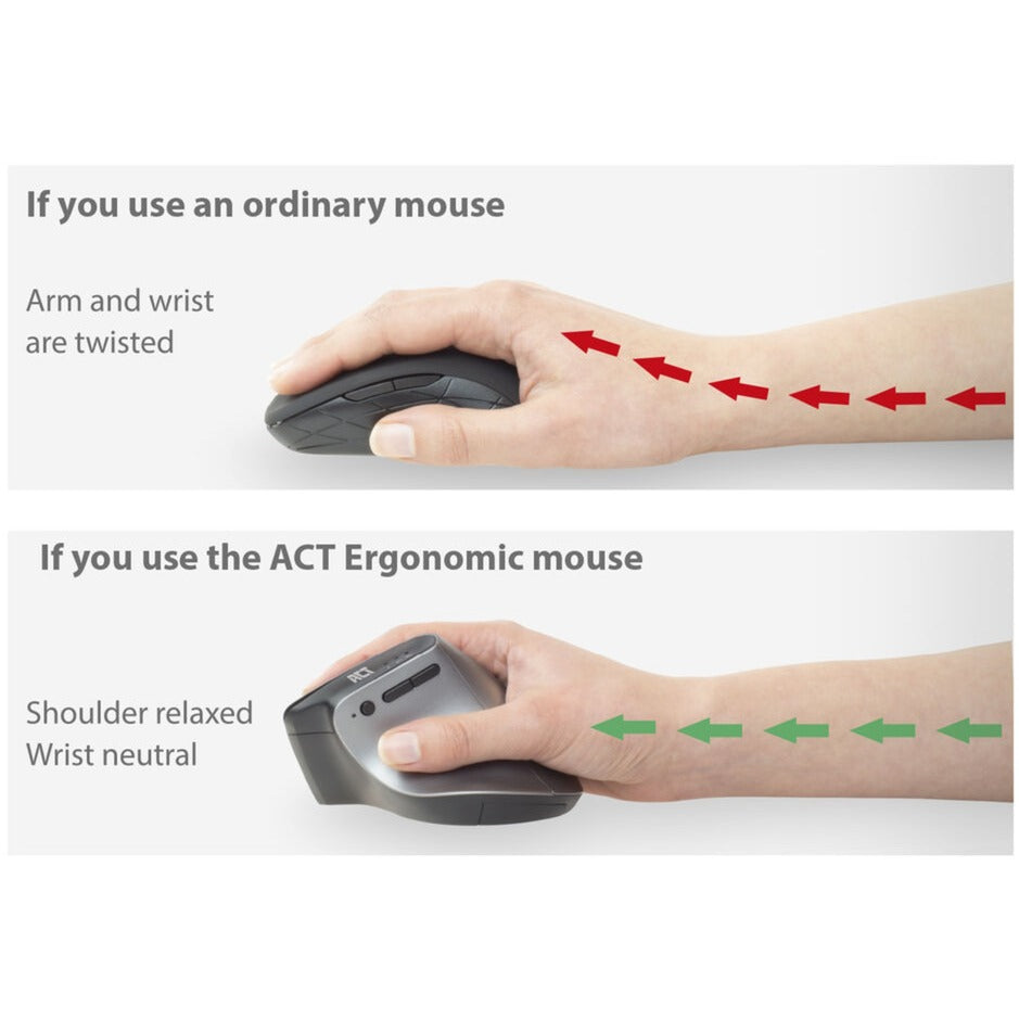 ACT Wireless Mouse AC5155 Bluetooth Black, Silver