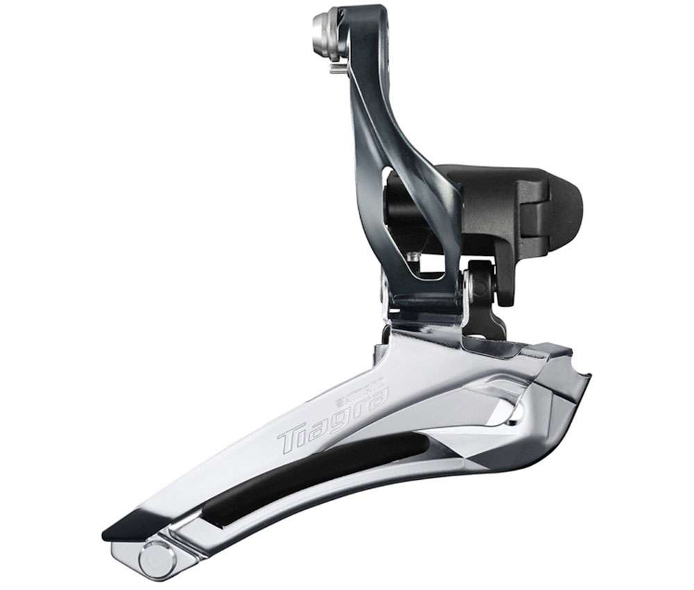 Shimano voorderailleur 2 x 10-speed tiagra fd-4700 down pull - aanlas 61-66° - 46-53t - zwart zilver