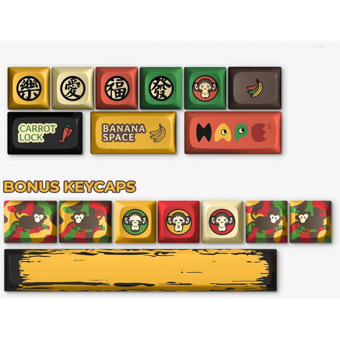 Iqunix OG80 Happy Ape Draadloos Mechanisch Toetsenbord