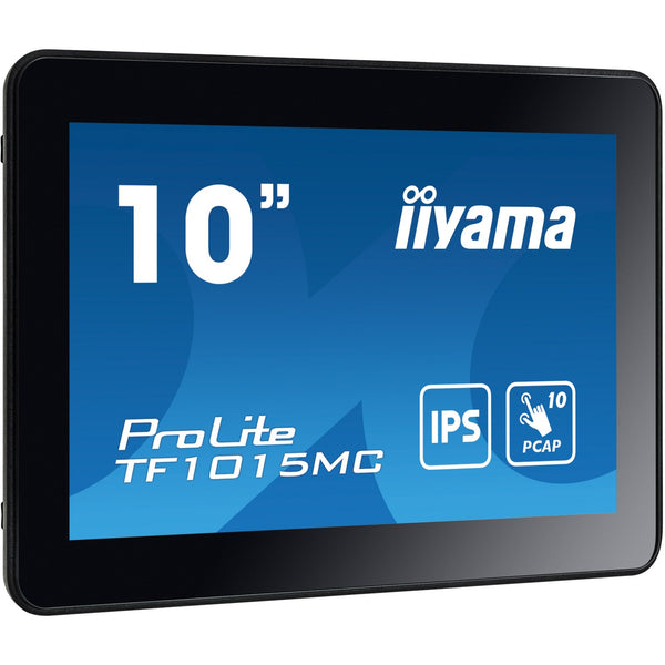 Iiyama prolite tf1015mc-b3 10.1 touchscreen monitor (zwart, 1x displayport, 1x hdmi, 1x vga, 1x rj-45)