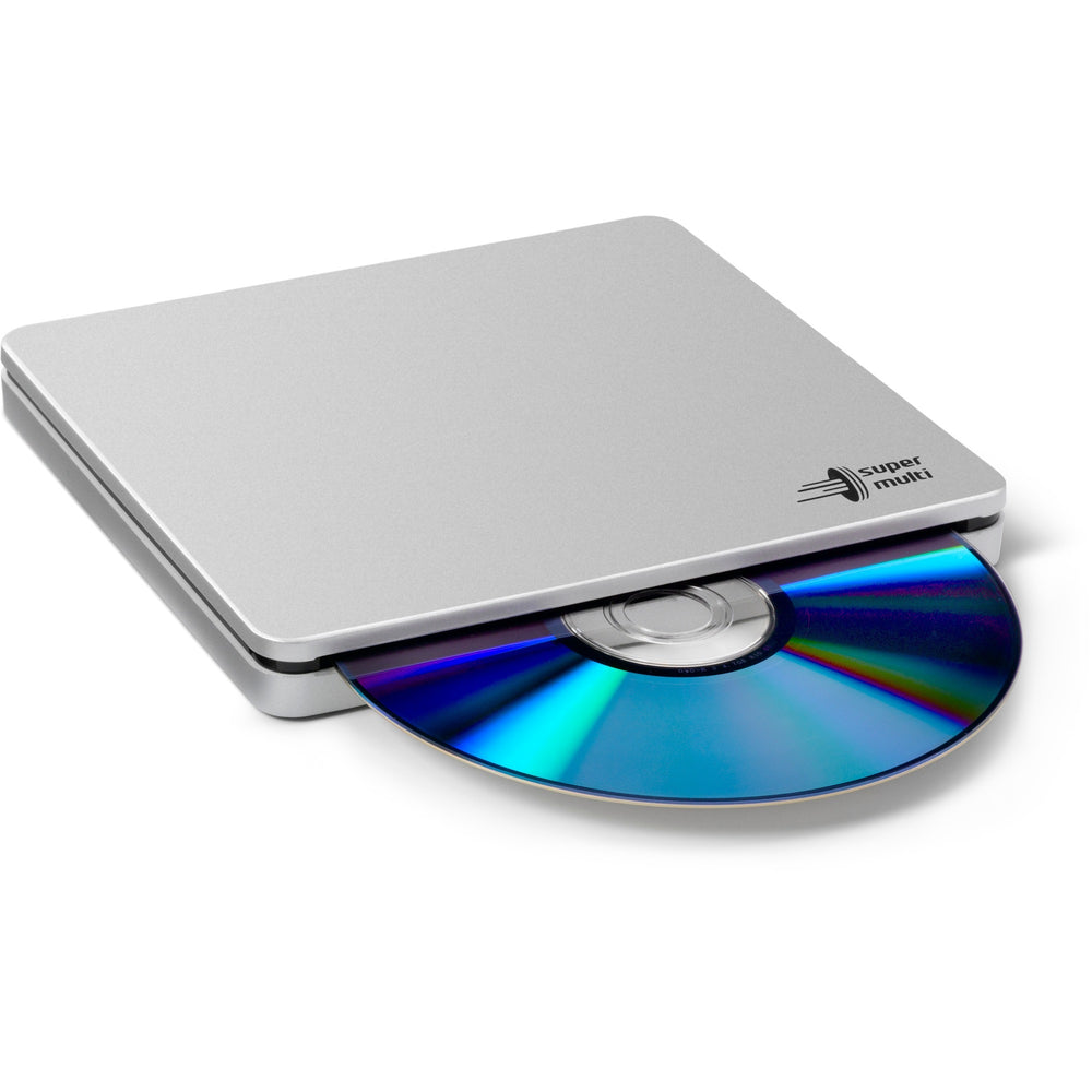 Hitachi-lg data storage gp70ns50 externe dvd-brander (zilver, m-disc )