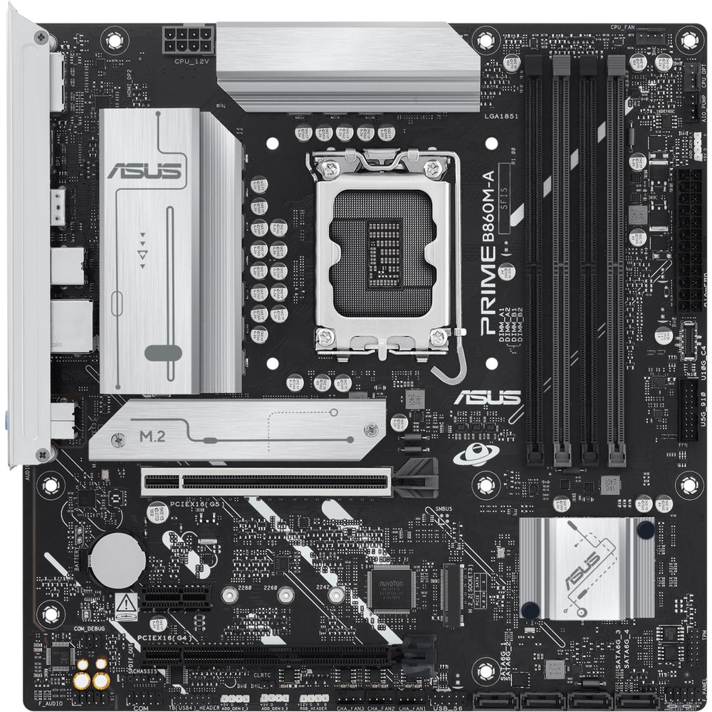 Asus prime b860m-a-csm socket 1851 moederbord (raid, 2.5 gb-lan, sound, µatx)