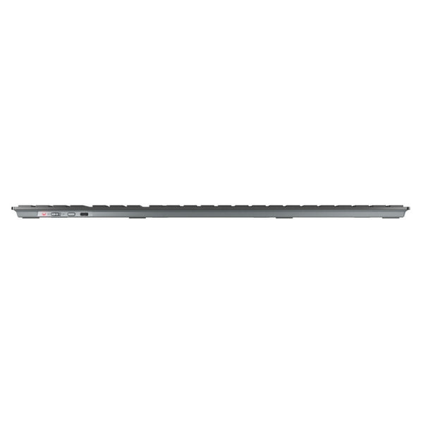Cherry kw 9100 slim toetsenbord (zwart, eu lay-out (qwerty), scissor switches, 100%, abs, usb-c, 2.4 ghz, bluetooth)