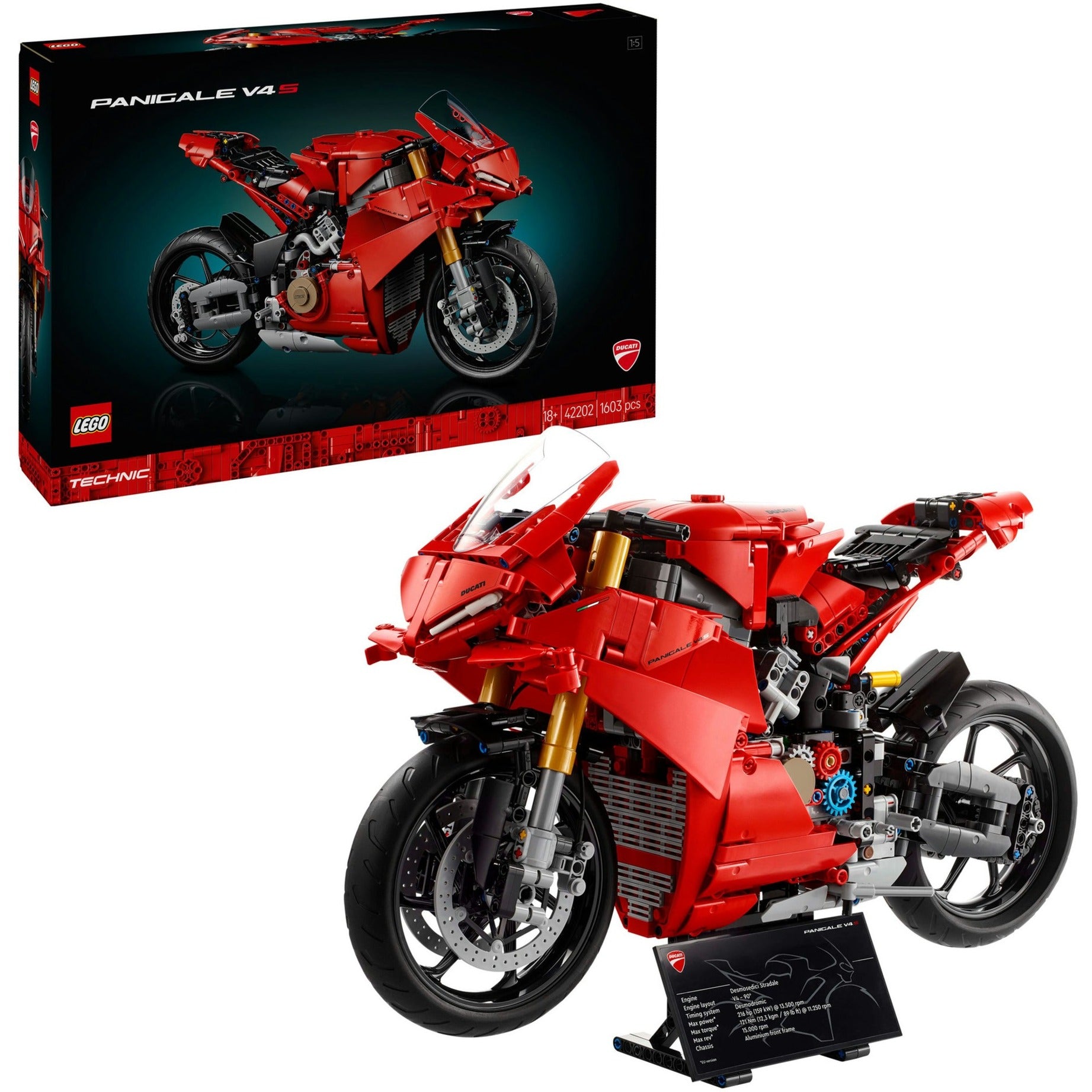 Lego technic 42202 ducati panigale v4 motor