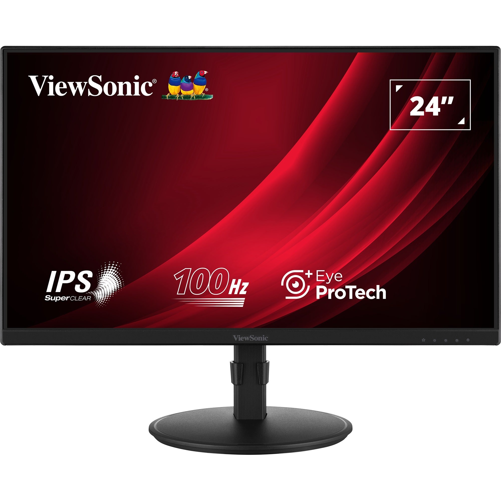 Viewsonic vg2408a-mhd 24 monitor (zwart, 1x hdmi, 1x displayport, vga, 100 hz)