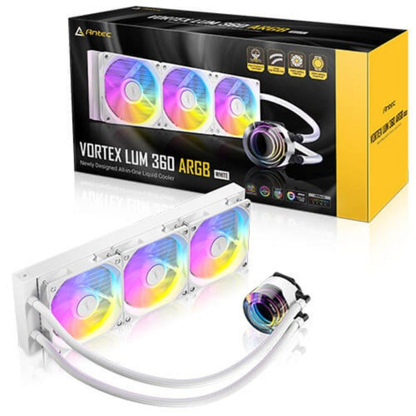 Antec vortex lum 360 argb waterkoeling (wit, 4-pins pwm fan-connector)