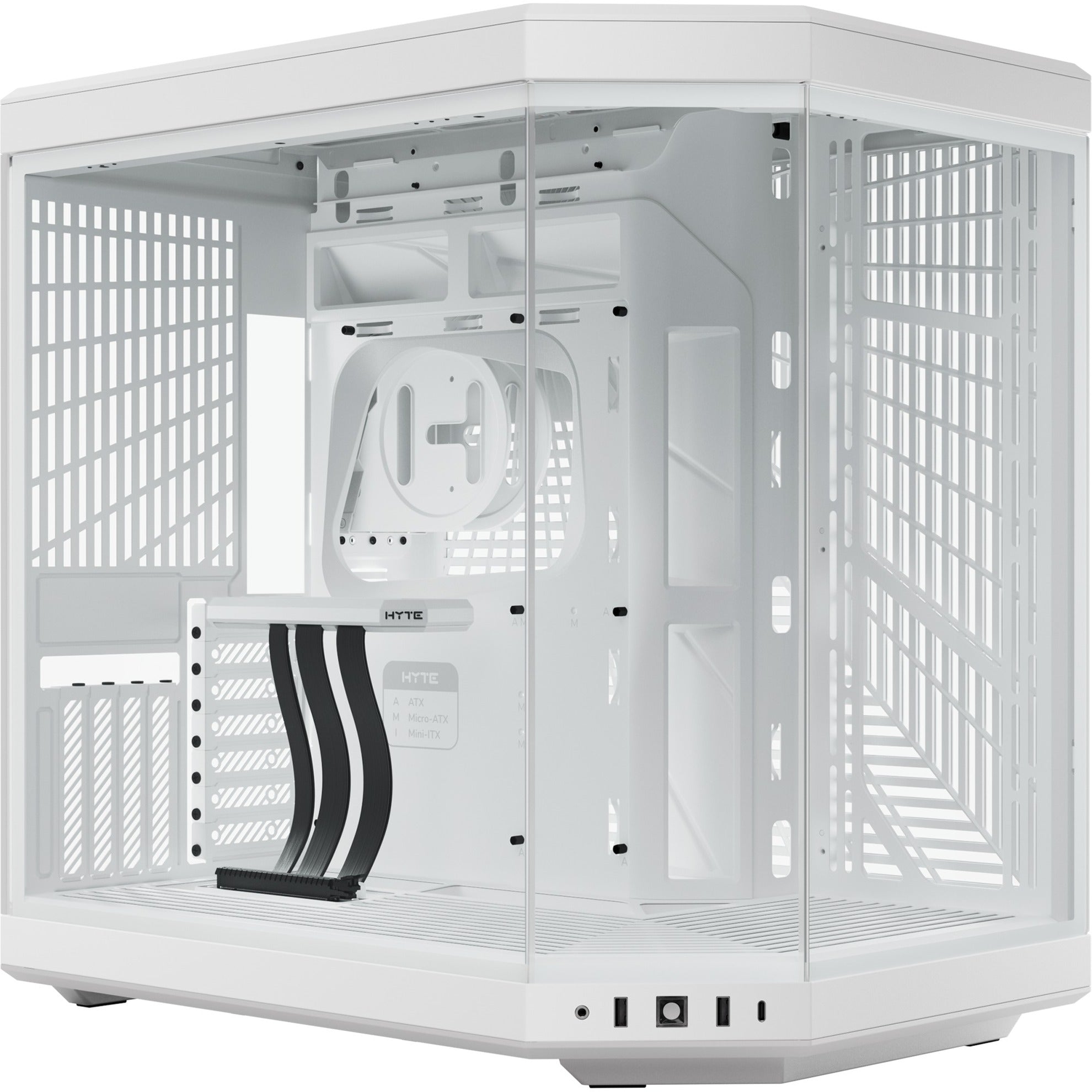 Hyte y70 midi tower behuizing (wit | 2x usb-a | 1x usb-c | tempered glass)